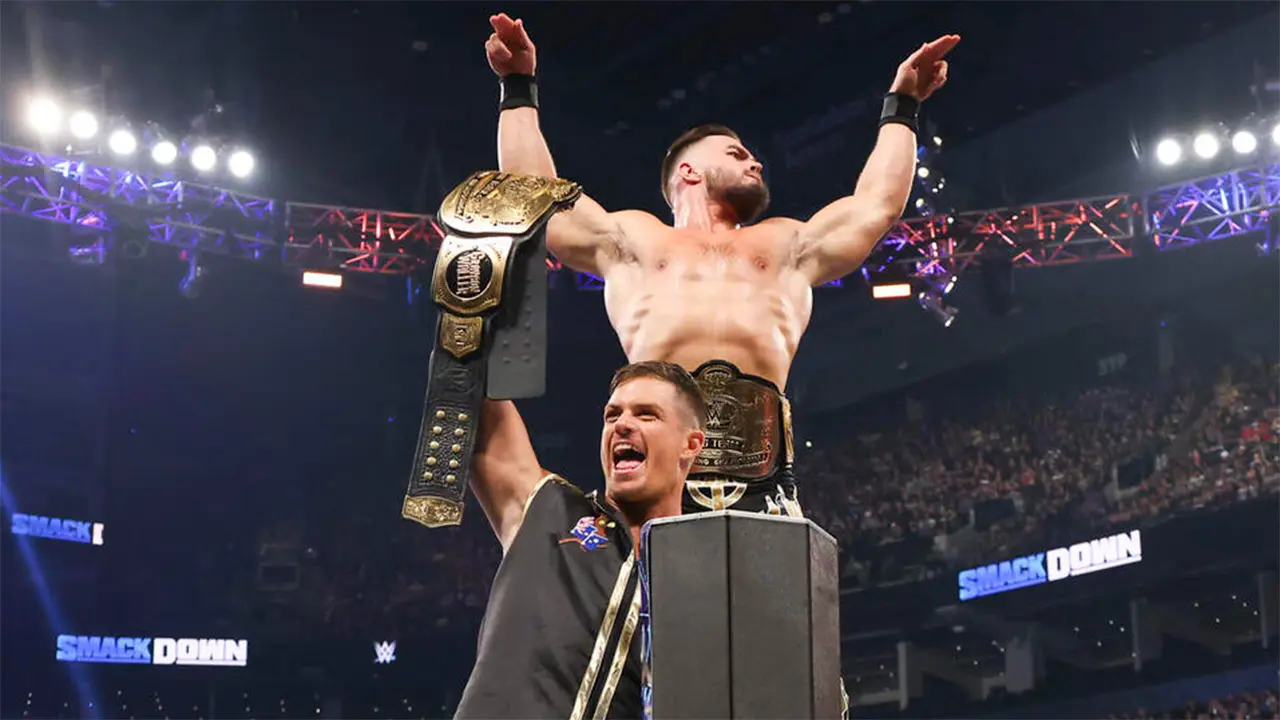 Grayson Waller And Austin Theory WWE Tag Team Champs