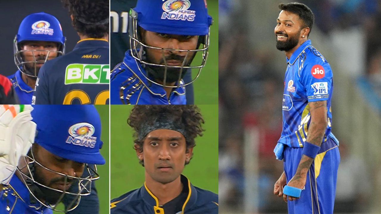 Hardik Pandya And Sai Kishore Fight Video GT Vs MI IPL 2025
