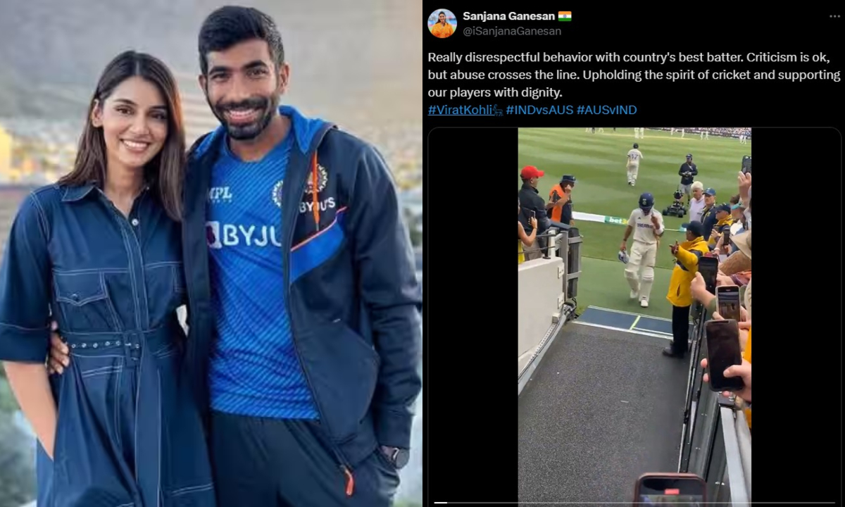 Jasprit Bumrah Wife Sanjana Ganesan Comes in Support of Virat Kohli After MCG Fans Controversy