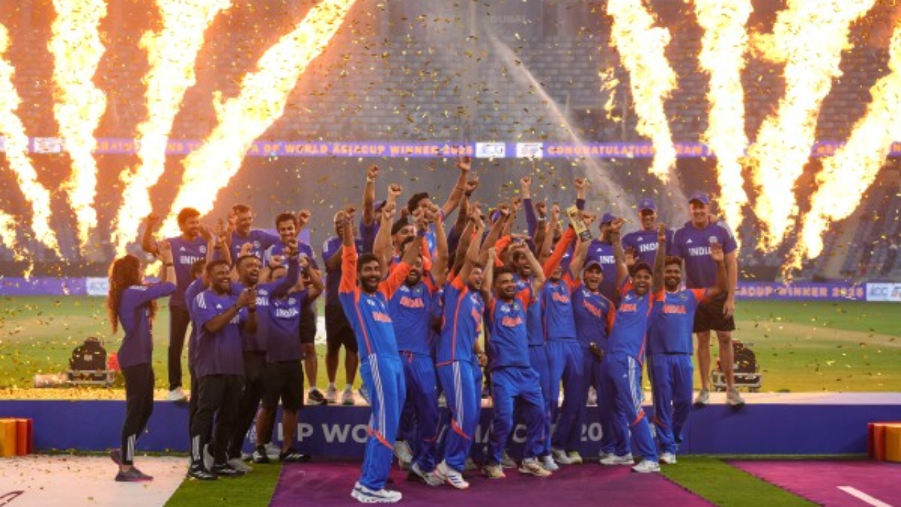 Indian Players Lift Asia Cup Trophy