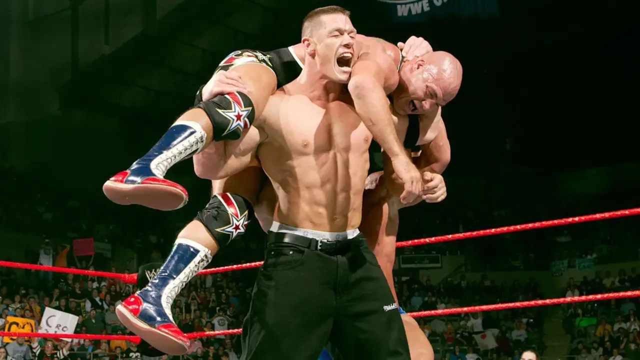 Kurt Angle John Cena WWE Raw 2005 1 