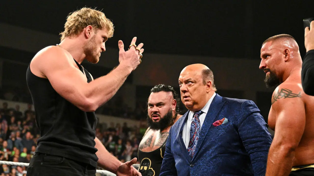 Logan Paul Vision Paul Heyman Bron Breakker Bronson Reed Logan Paul Vision Paul Heyman Bron Breakker Bronson Reed