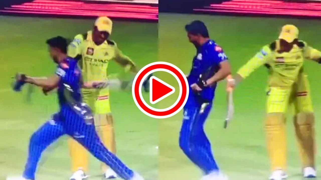 MS Dhoni Playfully Hit Deepak Chahar With Bat After Beating Mumbai Indians