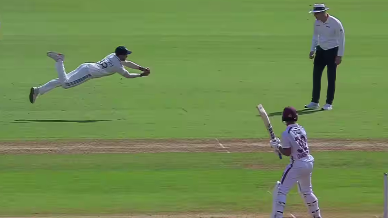 Nitish Kumar Reddy Catches A Stunner
