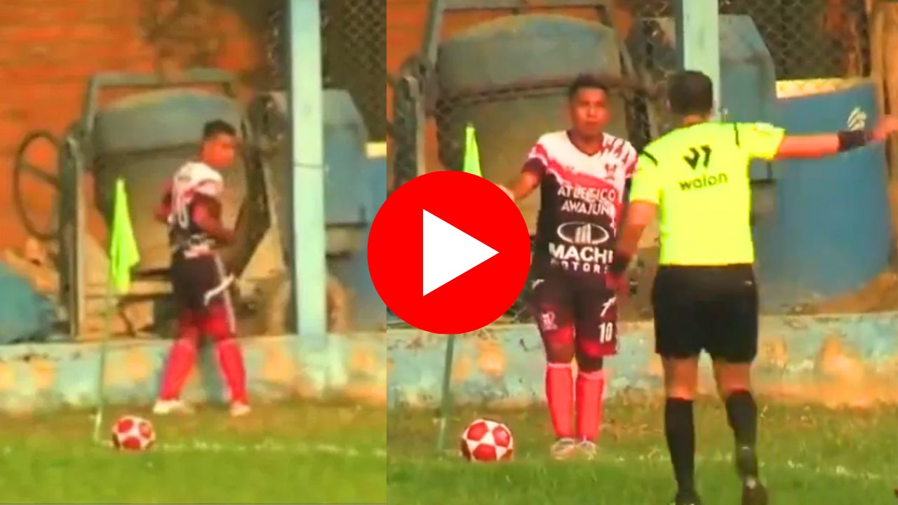 Footballer gets red card for peeing on live match see the videos