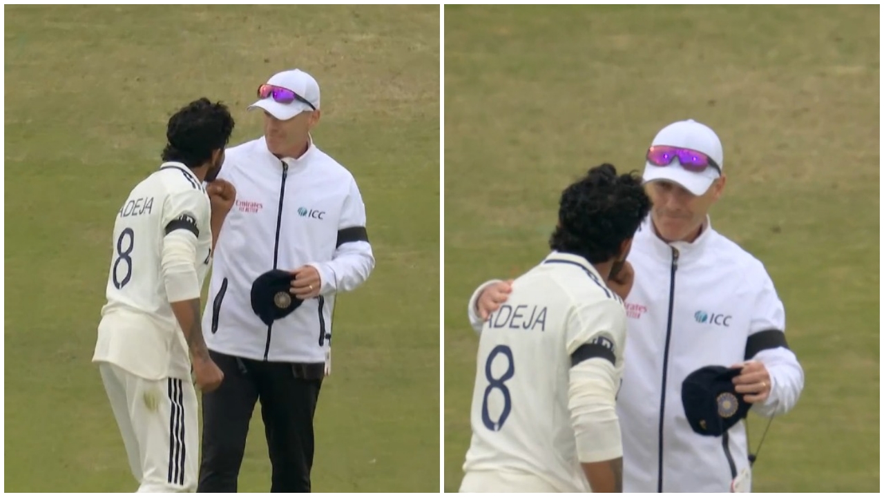 Ravindra Jadeja Celebration in front of Umpire