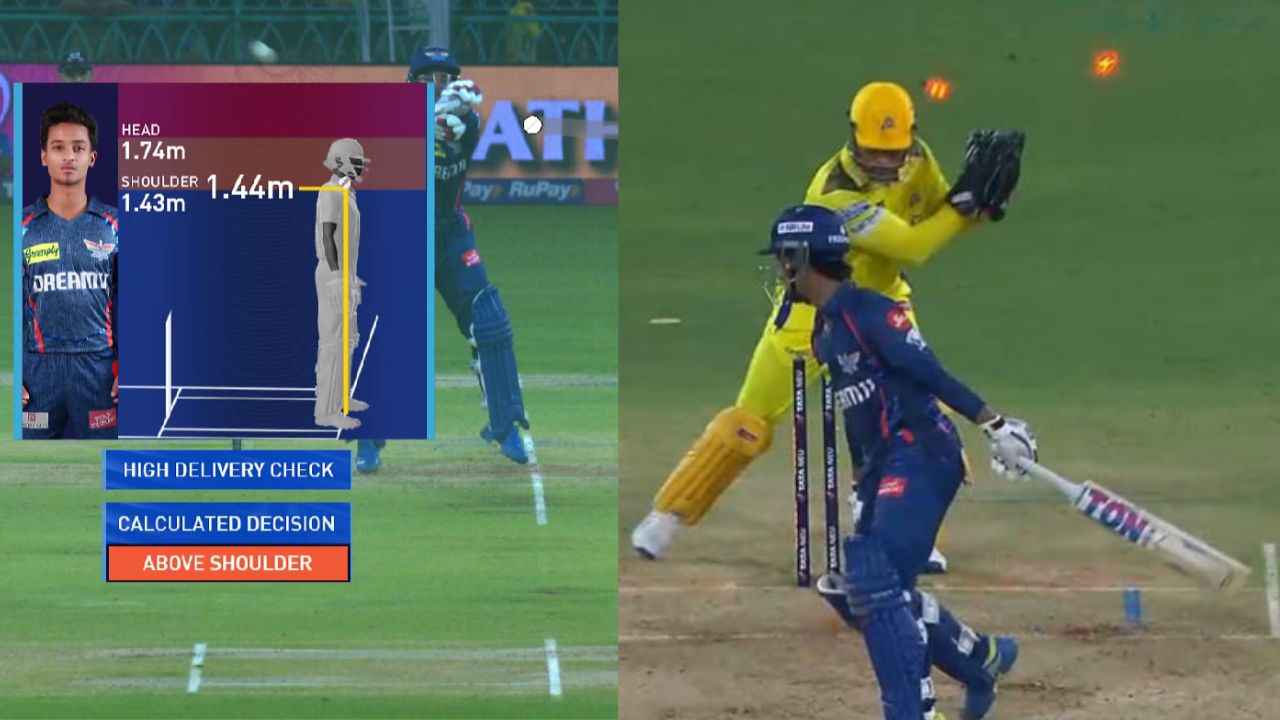 IPL 2025 LSG vs CSK Ayush Badoni Wicket by MS Dhoni Ravindra Jadeja