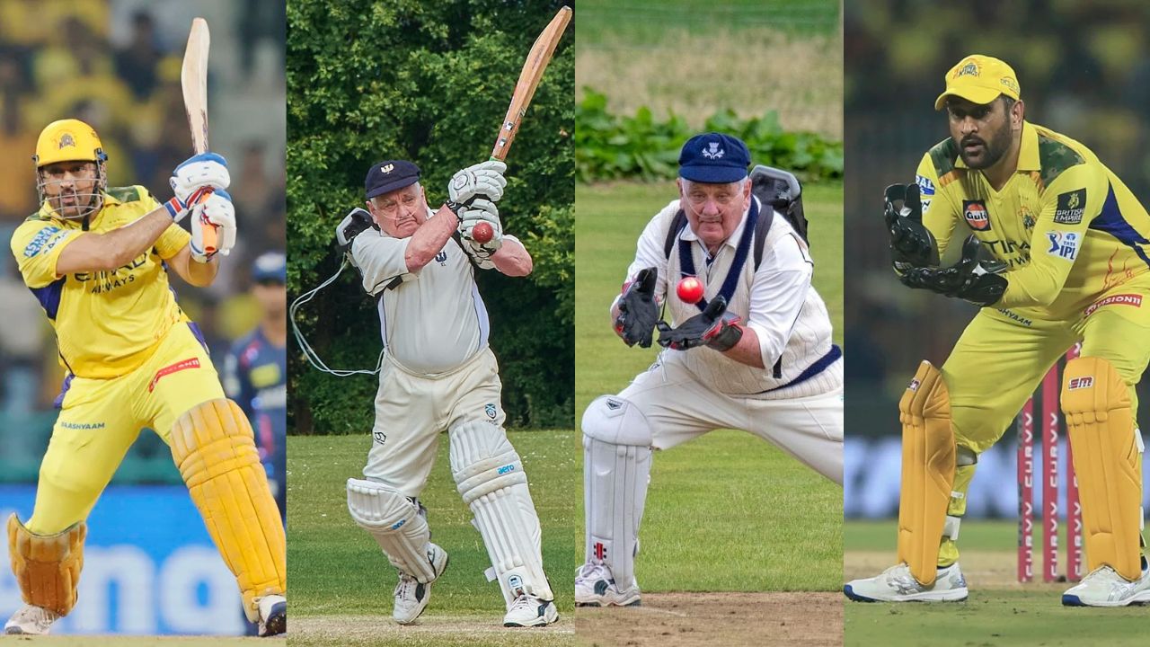 Who is Alexander Steele wicketkeeping at the age of 83 with an oxygen cylinder tied to his back MS Dhoni IPL Stats