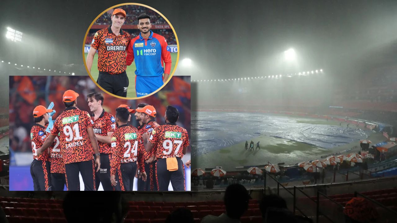 IPL 2025 55th Match SRH vs DC Highlights No Result  due to rain Sunrisers Hyderabad Out From Playoff Race Pat Cummins
