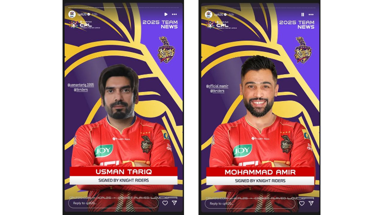 Usman Tariq and Mohammad Amir Signed by Trinbago Knight Riders For CPL 2025 Usman Tariq and Mohammad Amir Signed by Trinbago Knight Riders For CPL 2025