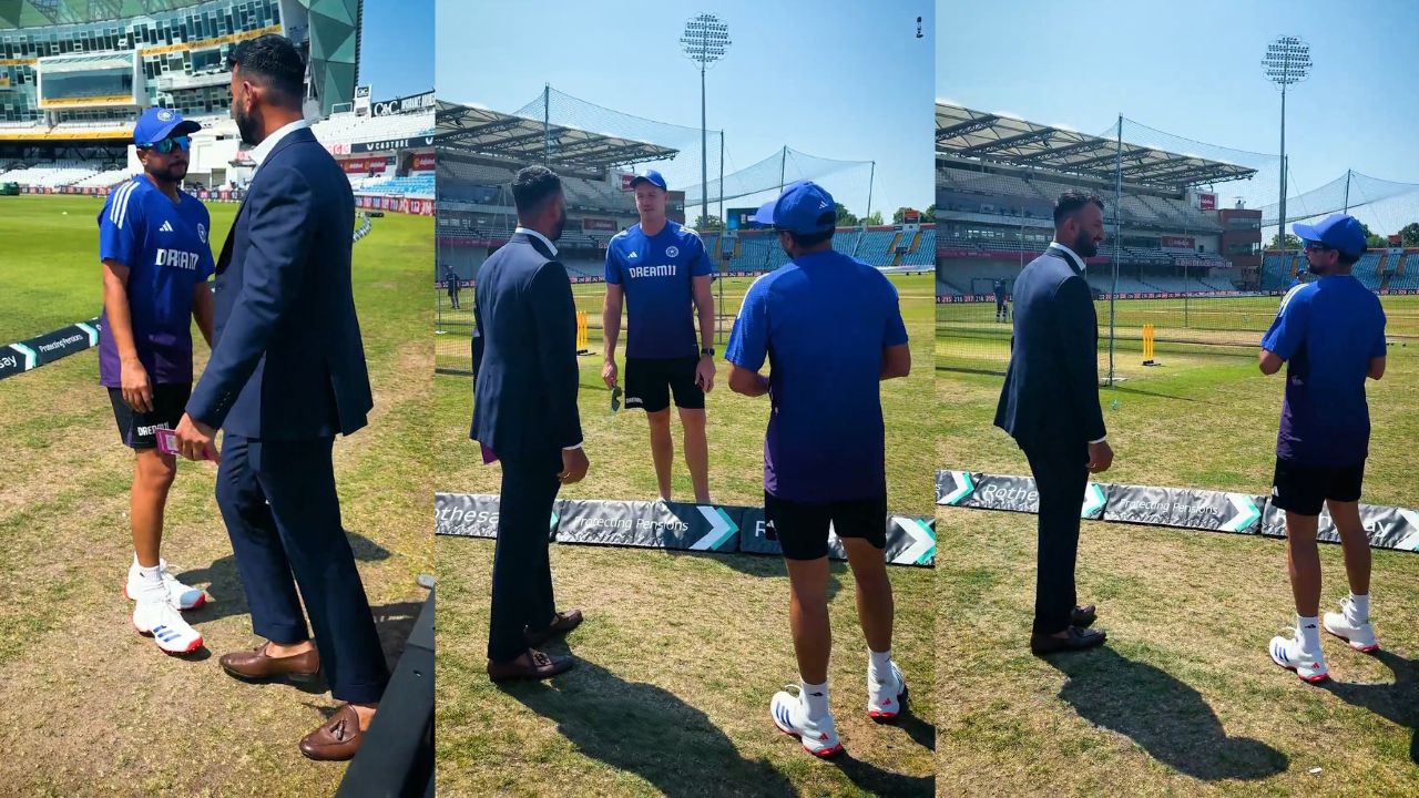 Cheteshwar Pujara meets Kuldeep Yadav and Morne Morkel During Net Practice for Headingley test IND vs ENG Anderson Tendulkar Trophy Cheteshwar Pujara meets Kuldeep Yadav and Morne Morkel During Net Practice for Headingley test IND vs ENG Anderson Tendulkar Trophy