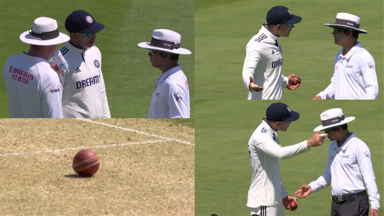Shubman Gill field umpire heated argument on Dukes Ball Controversy in IND VS ENG 3rd Test Lords Video