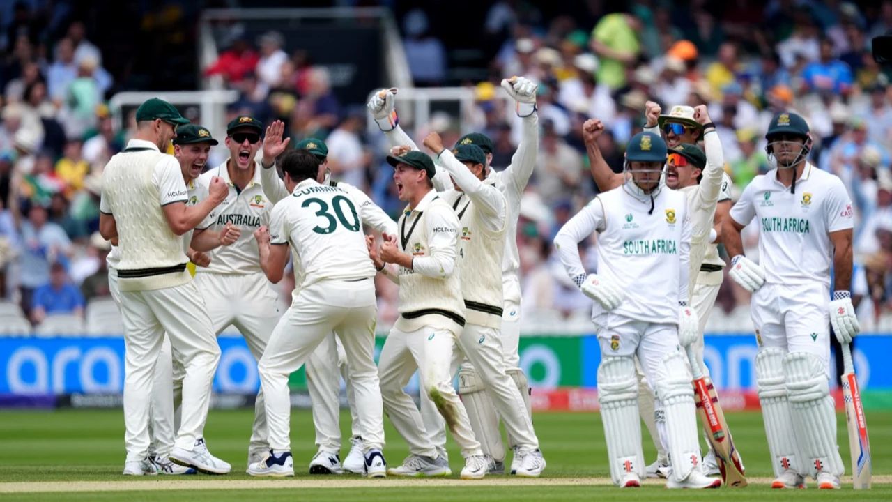 WTC Final 2025 AUS vs SA South Africa 1st Innings Highlights Pat Cummins 6 haul wickets
