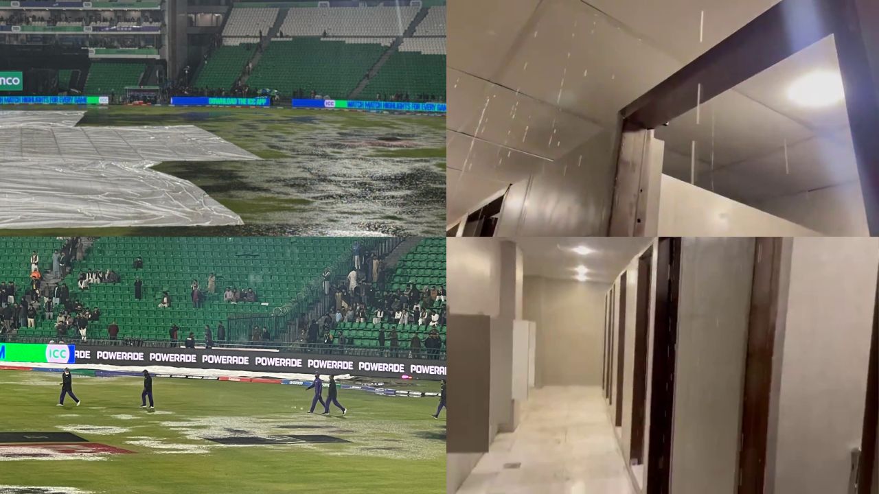Gaddafi Stadium Roof Leak Video