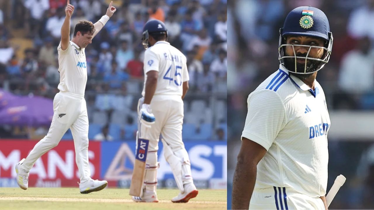 IND vs NZ 3rd Test Match Rohit Sharma Flop Again in Mumbai Test