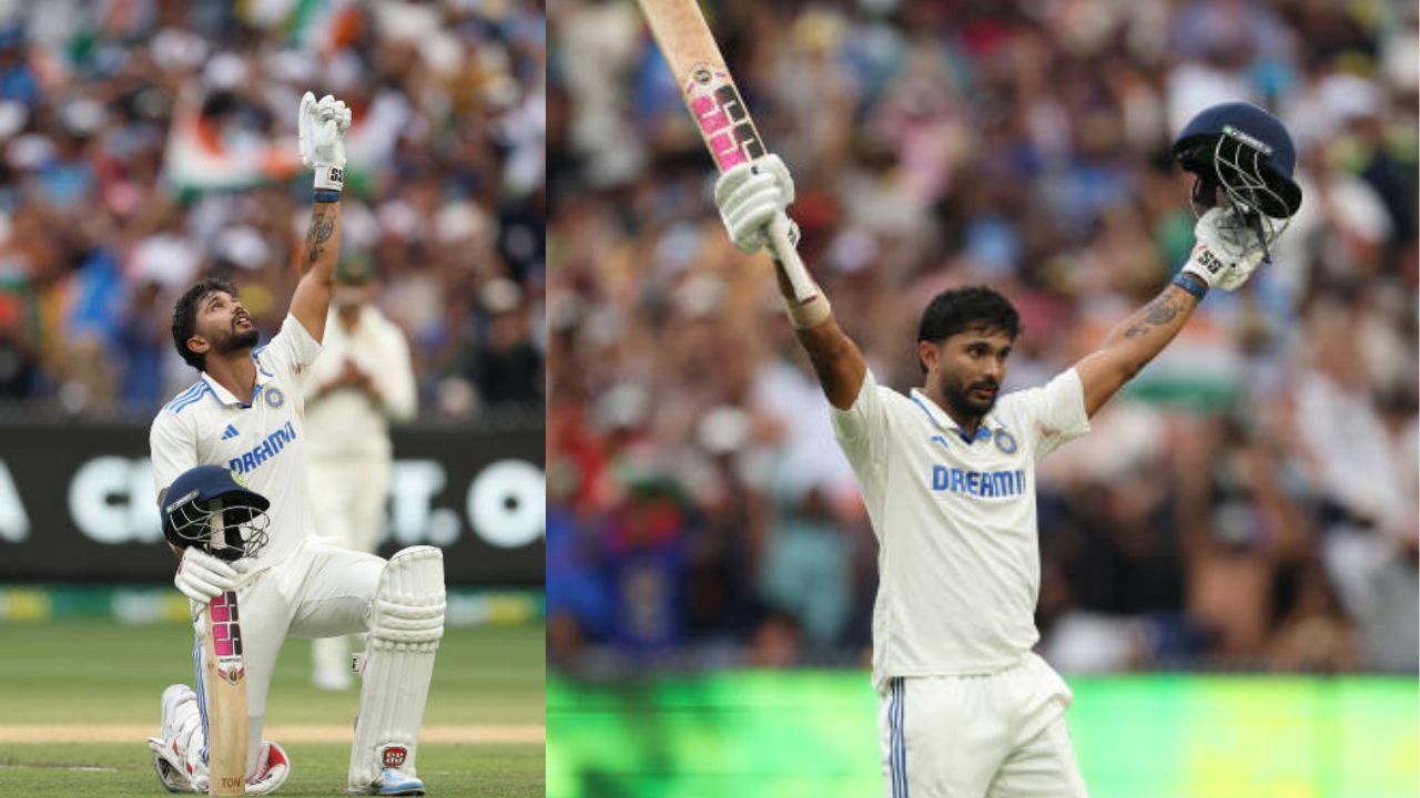 Nitish Kumar Reddy Century Celebration