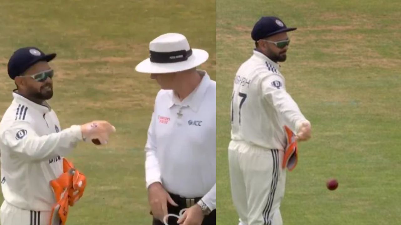 Rishabh Pant and Umpire heated Argument