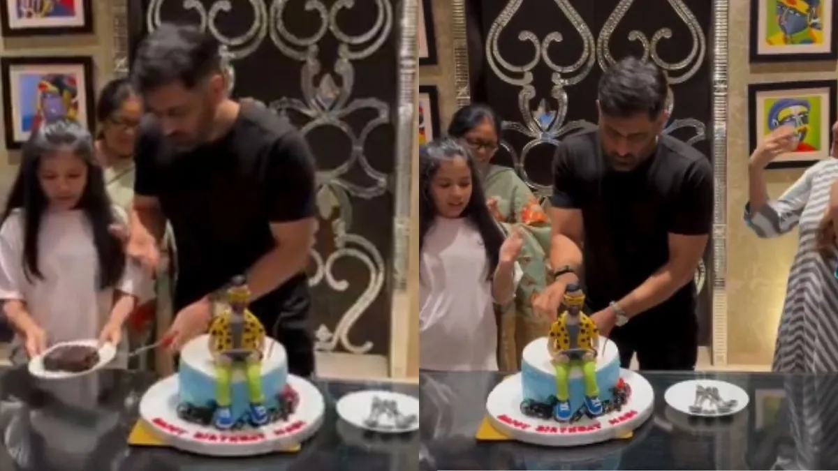 Ms Dhoni Celebrate His 44th Birthday With Family Cut Special Cake Video Goes Viral 2025 07 08 14 11 42