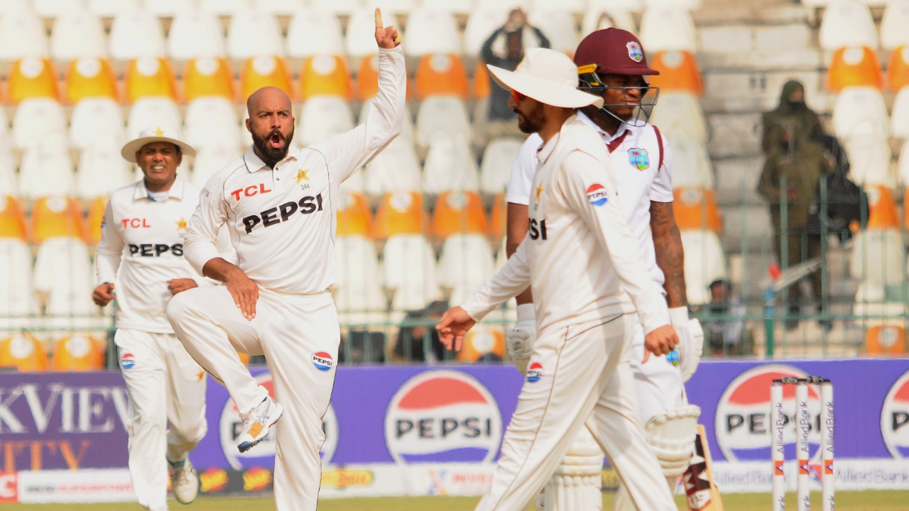 PAK vs WI Sajid Khan wreaked havoc against West Indies took 4 wickets within 2 overs