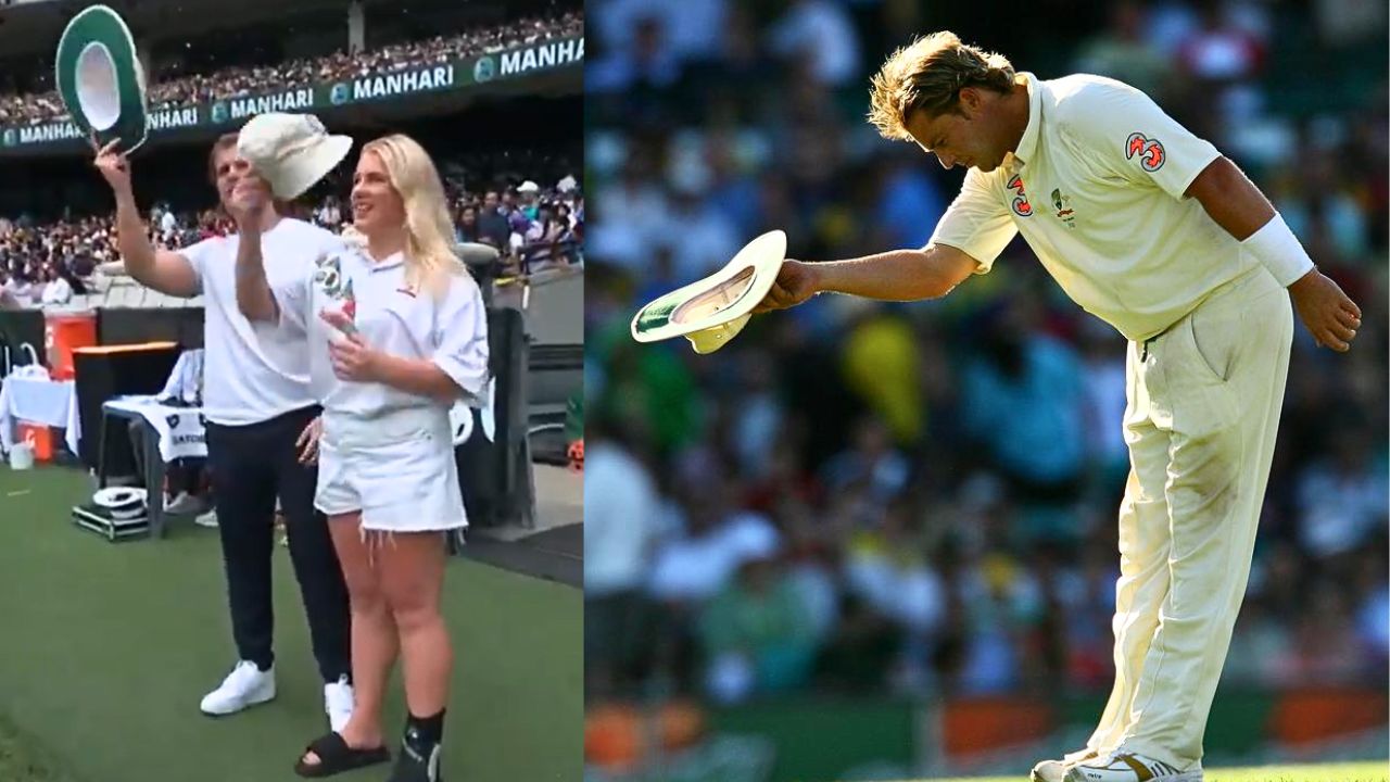 Floppy Hat Tribute to Shane Warne on Boxing Day in Melbourne Cricket Ground