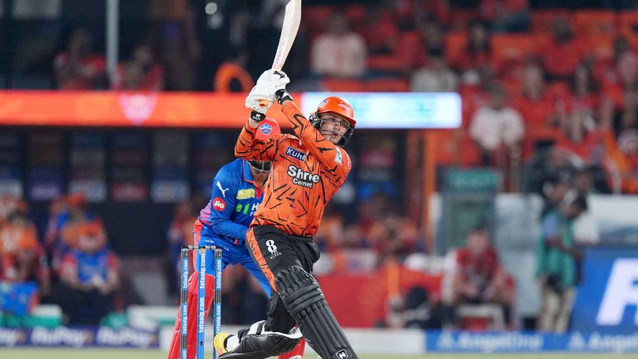 Abhishek Sharma brings up a fiery fifty