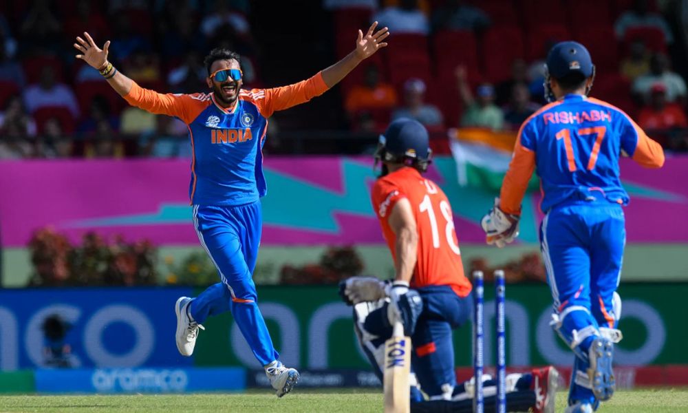 Axar Patel took 3 wickets against England in T20 WC 2024 semifinal