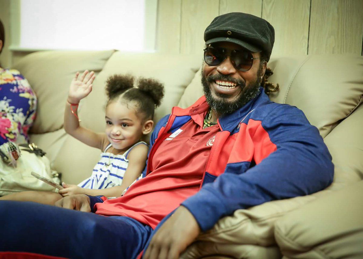 Chris Gayle Daughter & Son