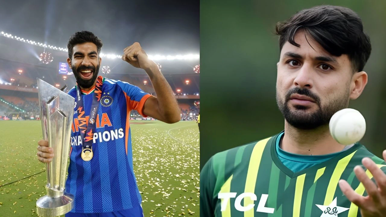 Jasprit Bumrah and Abrar Ahmed