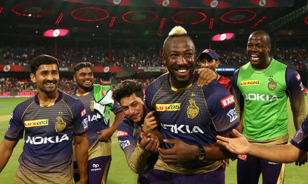 RCB Vs KKR (Image Source: X/KKR) Andre Russell's destroyed RCB at Chinnaswamy