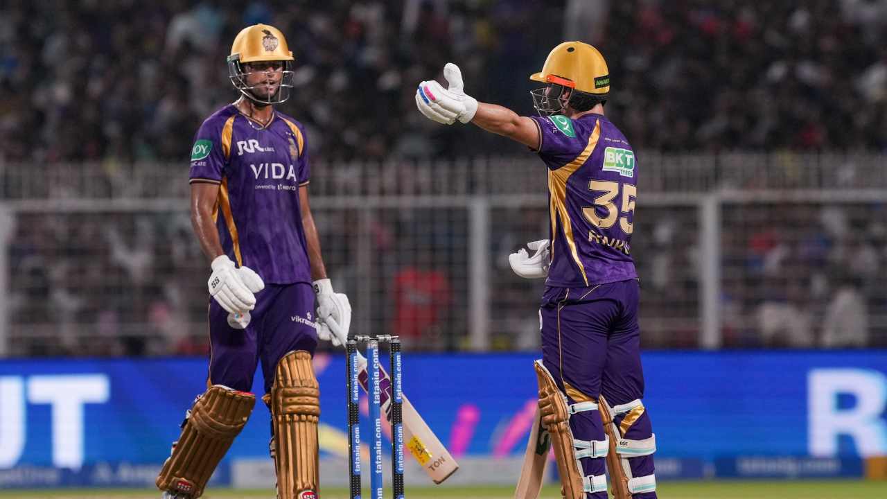 Rinku Singh reacts after