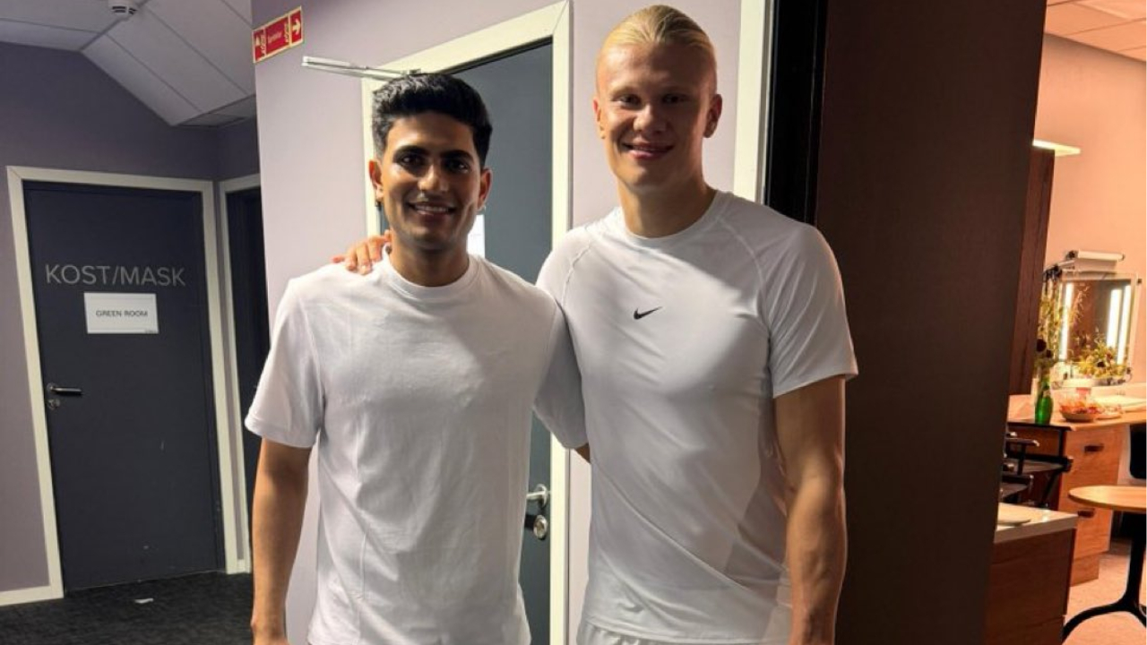 Shubhman Gill Meets Erling Haaland And Gets A Valuable Gift