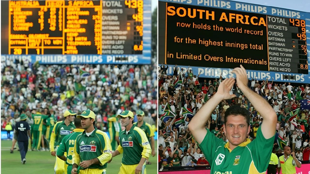 The famous 438 game where South Africa chased 434 against Australia