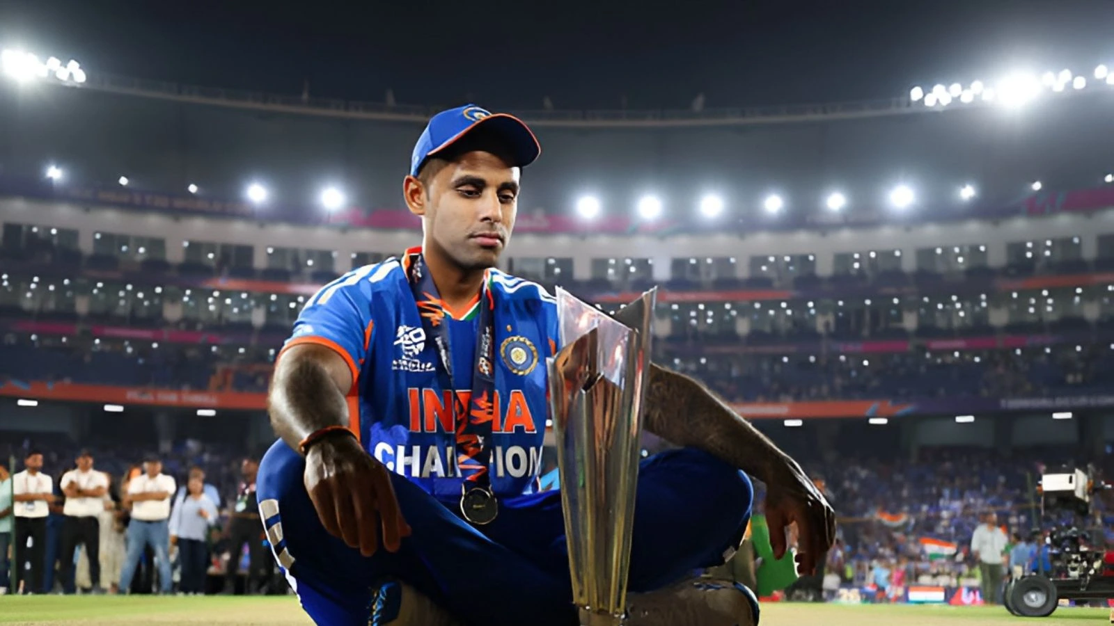 Suryakumar Yadav with the T20 World Cup 2026 trophy