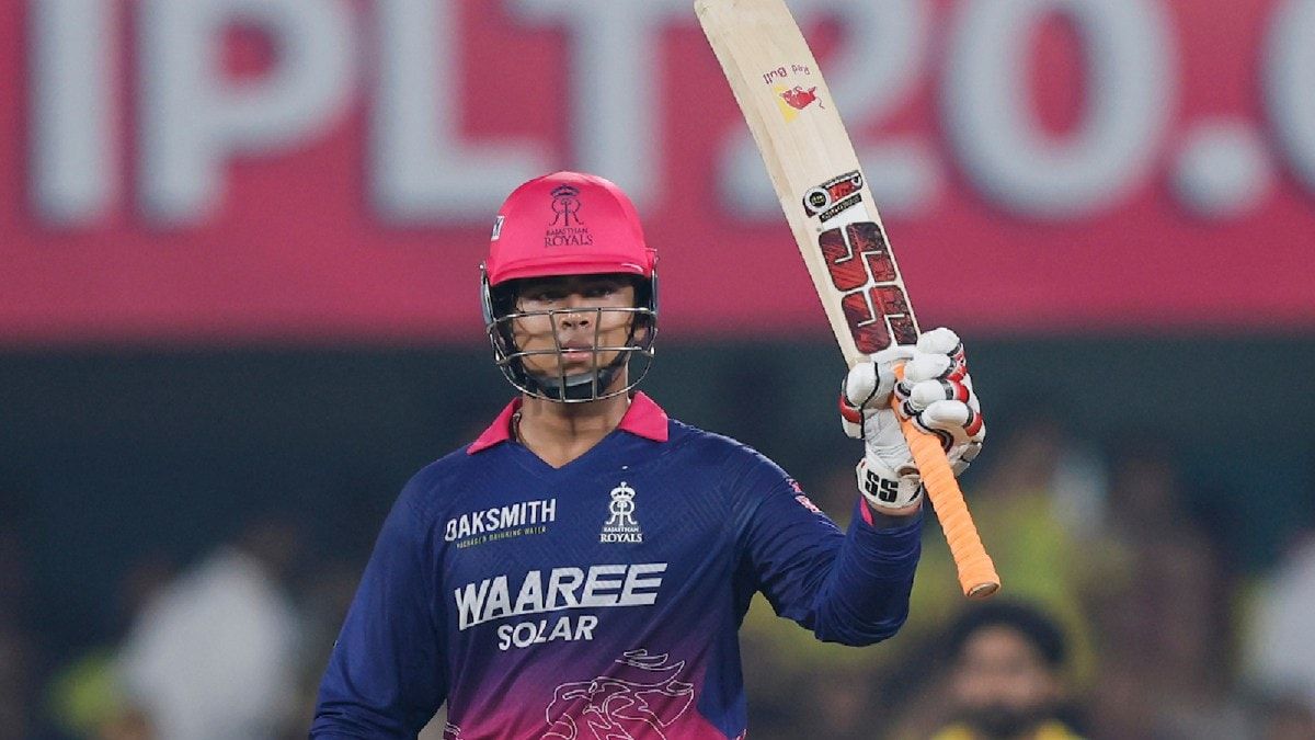 The RR youngster hammered eight sixes in a 17-ball 58, reviving memories of his earlier century against SRH this season.