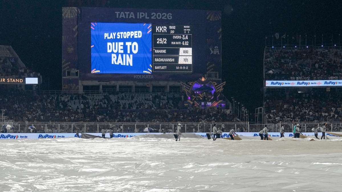 Rain delays the KKR vs PBKS live match